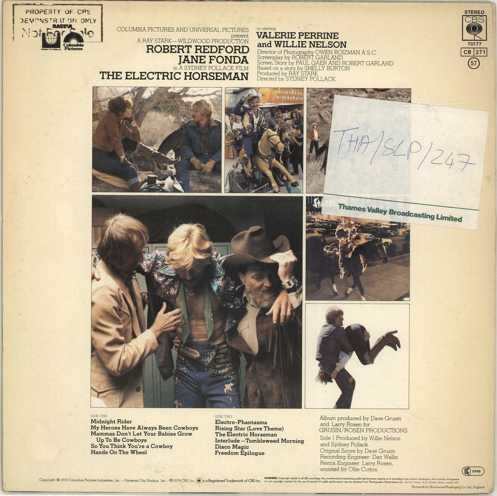Original Soundtrack The Electric Horseman UK vinyl LP album (LP record)