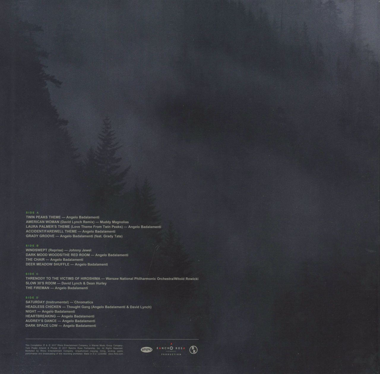 Original Soundtrack Twin Peaks: Limited Event Series Soundtrack - Green Vinyl UK 2-LP vinyl record set (Double LP Album)