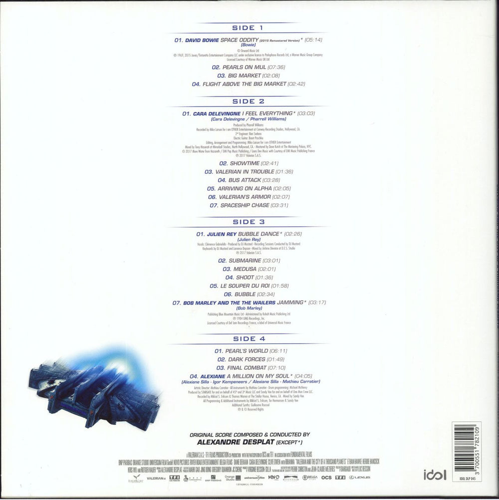 Original Soundtrack Valerian and The City of A Thousand Planets - White and Blue Vinyl UK 2-LP vinyl record set (Double LP Album)