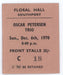 Oscar Peterson Souvenir Brochure + ticket stub UK tour programme OP1TRSO787167