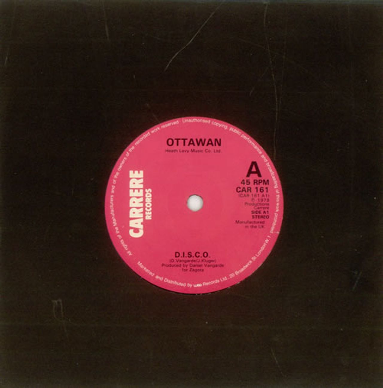 Ottawan D.I.S.C.O. UK 7" vinyl single (7 inch record / 45) CAR161