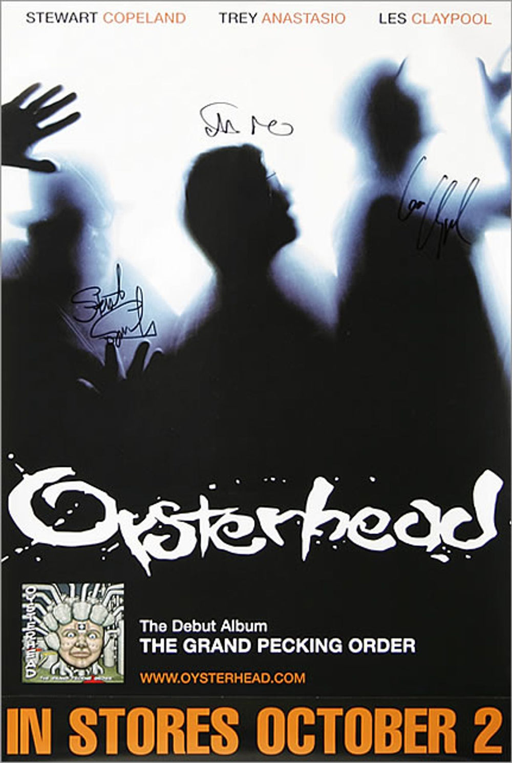 Oysterhead The Grand Pecking Order - Autographed US Promo poster SIGNED POSTER