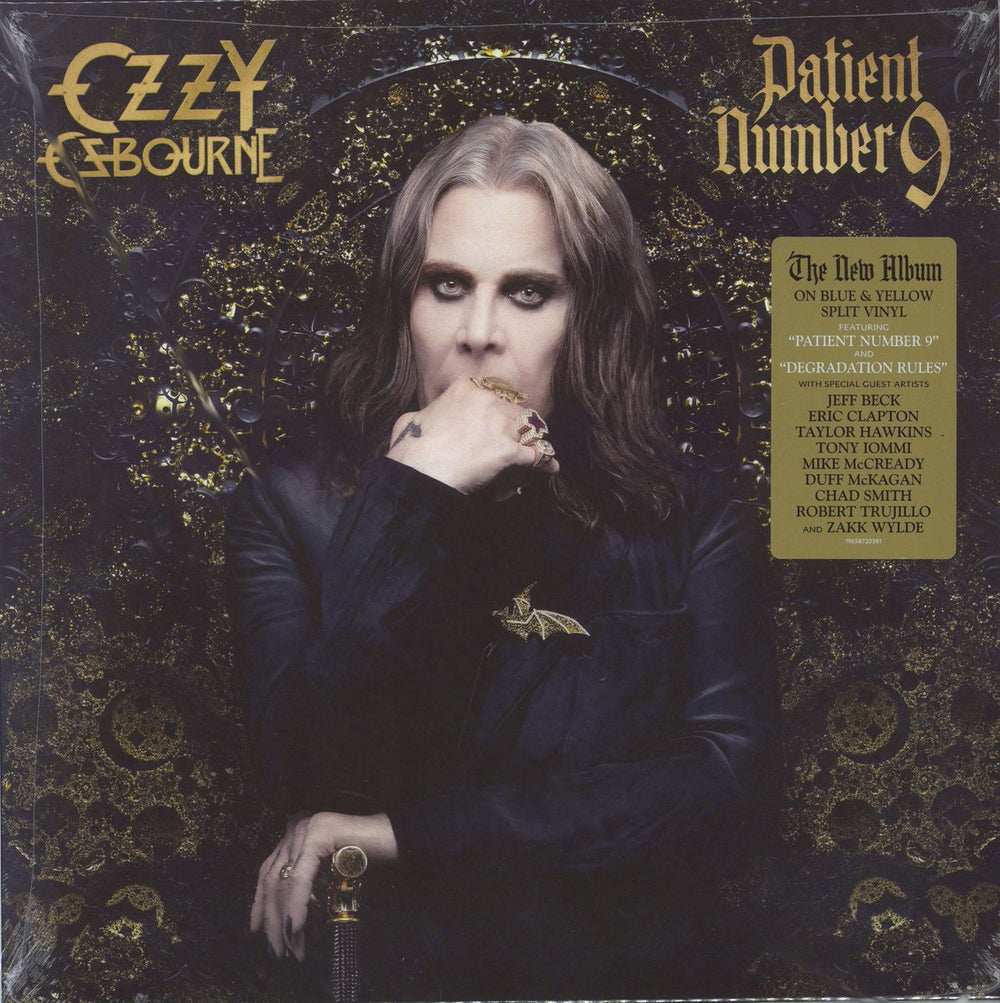 Ozzy Osbourne Patient Number 9 - Blue & Yellow Split Vinyl - Sealed UK 2-LP vinyl record set (Double LP Album) 19439939221