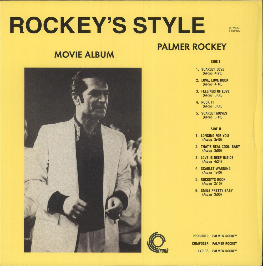 Palmer Rockey Rockey's Style UK vinyl LP album (LP record) JBH050LP