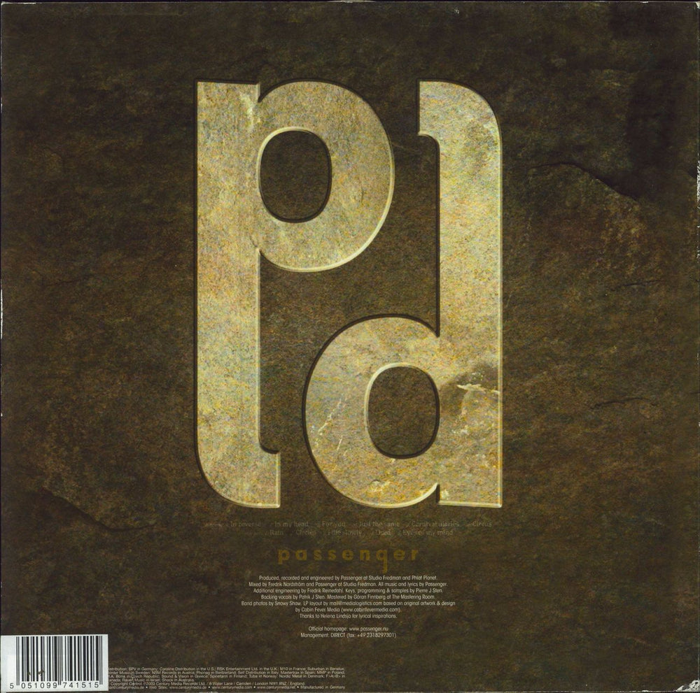 Passenger (Sweden) Passenger German vinyl LP album (LP record)