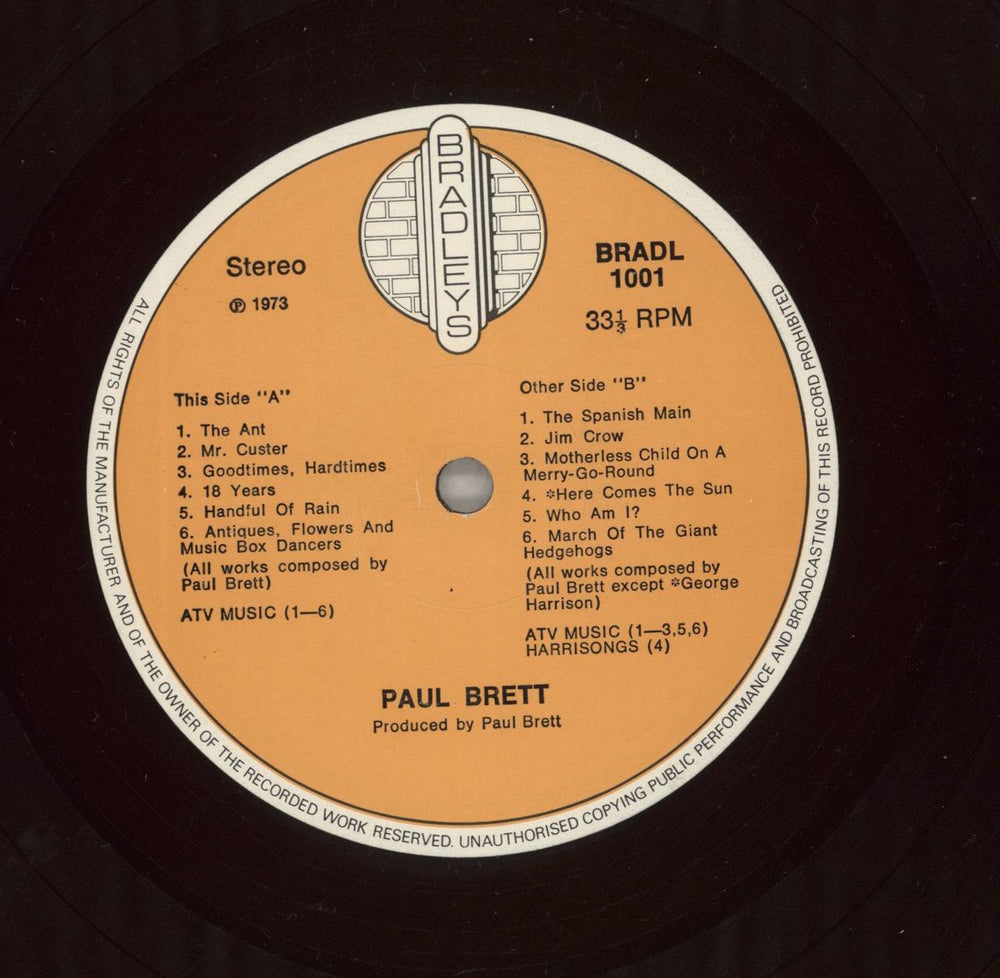 Paul Brett Paul Brett UK vinyl LP album (LP record) ET5LPPA463376