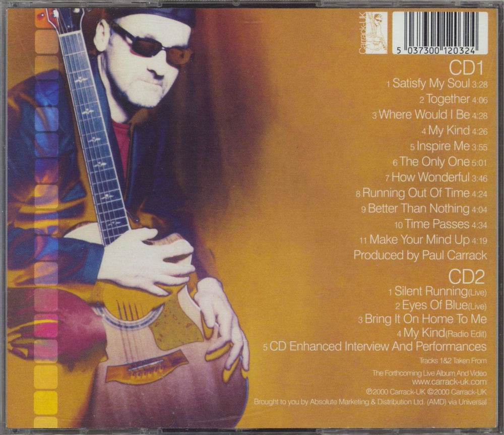 Paul Carrack Satisfy My Soul - Autographed UK 2 CD album set (Double CD)