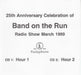 Paul McCartney and Wings 25th Anniversary Celebration Of Band On The Run Radio Show UK Promo CD-R acetate CD ACETATES