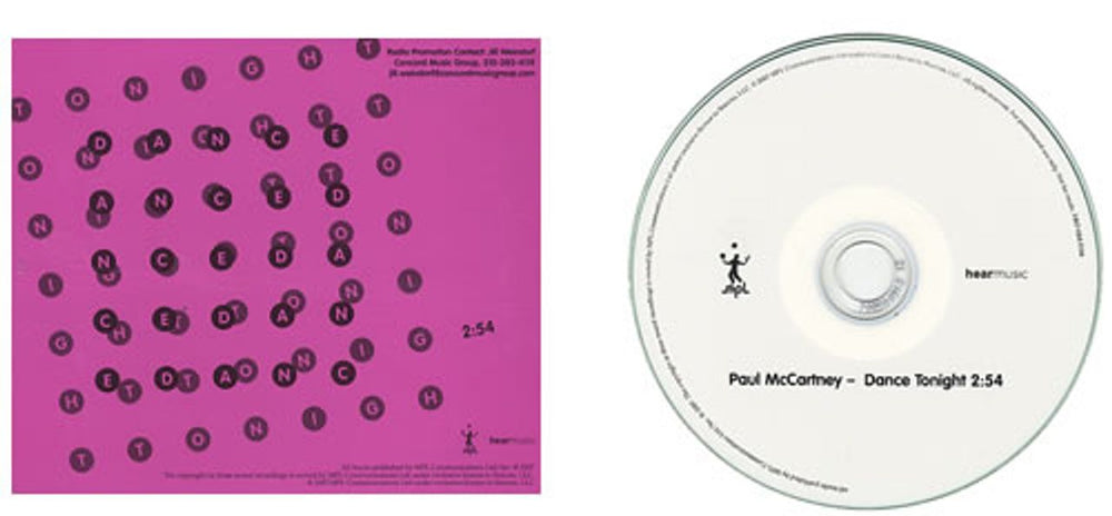 Paul McCartney and Wings Dance Tonight US Promo CD-R acetate MCCCRDA414561
