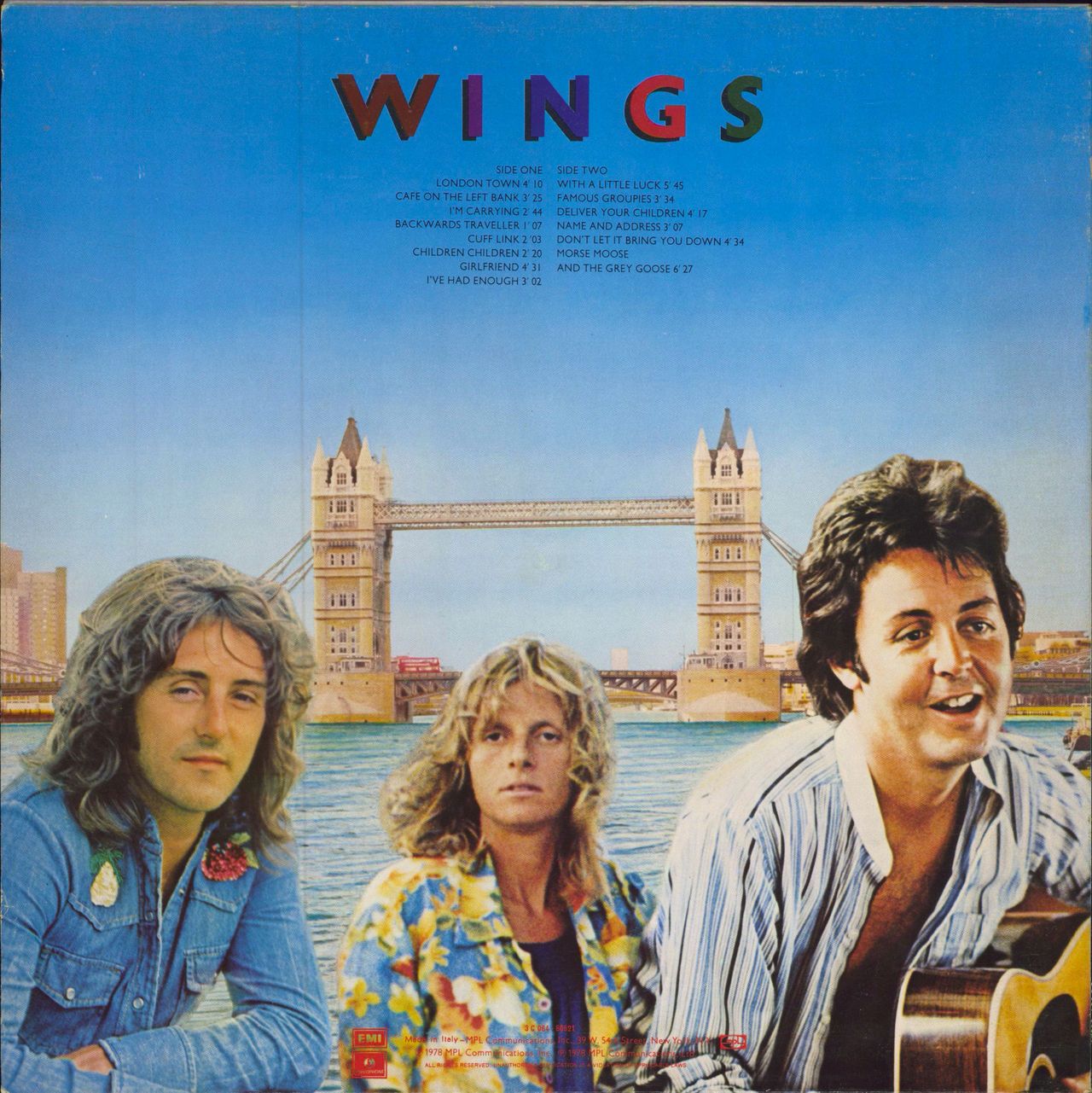 Paul McCartney and Wings London Town Italian vinyl LP album (LP record)