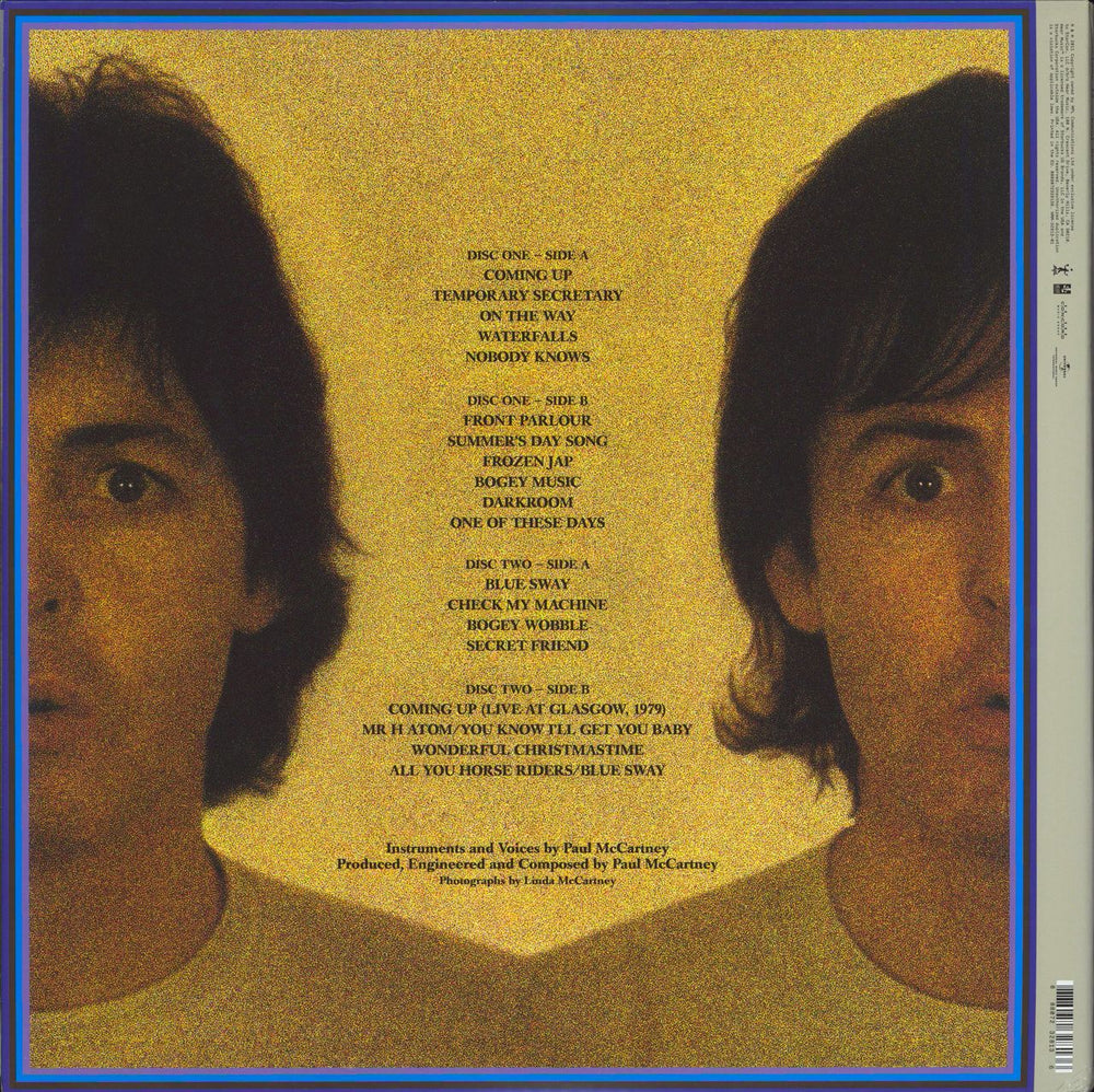 Paul McCartney and Wings McCartney II - 180gm UK 2-LP vinyl record set (Double LP Album) 888072328136