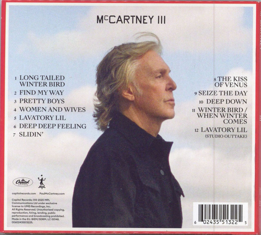 Paul McCartney and Wings McCartney III: Red Artwork UK CD album (CDLP) 602435513225