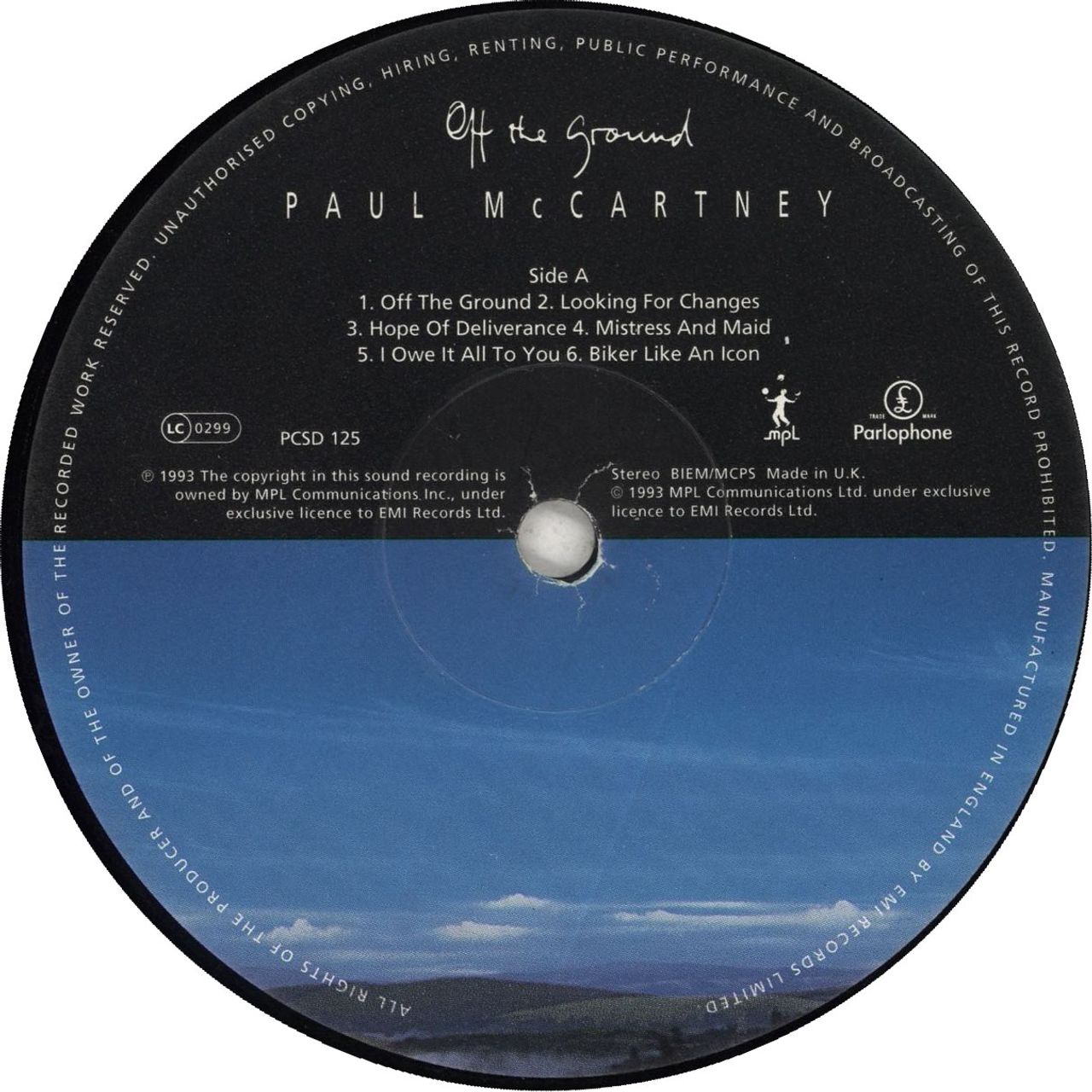 Paul McCartney and Wings Off The Ground UK vinyl LP album (LP record) 077778036210