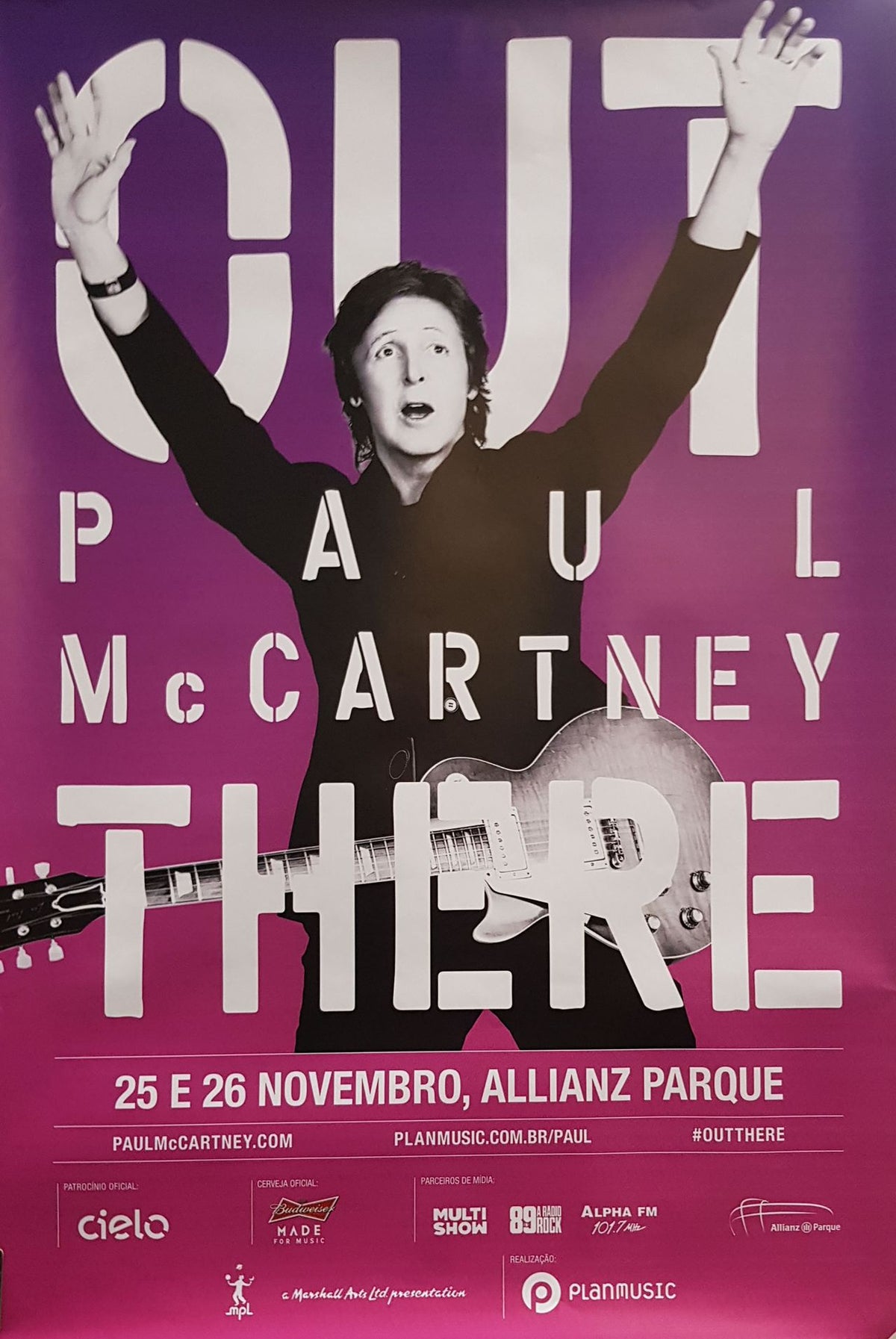 Paul McCartney and Wings Out There Tour 2014 Brazilian Poster