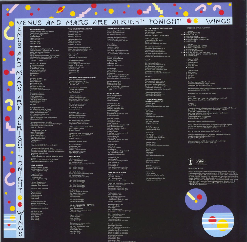 Paul McCartney and Wings Venus And Mars - 180gm Dutch vinyl LP album (LP record) 0602557567632