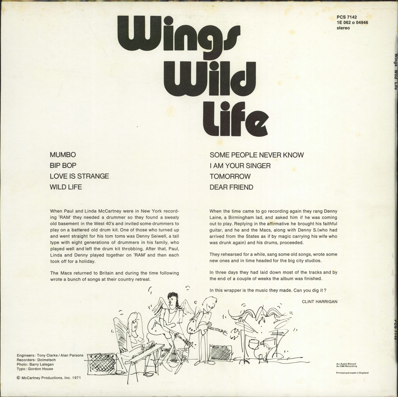 Paul McCartney and Wings Wild Life - 1st UK Vinyl LP