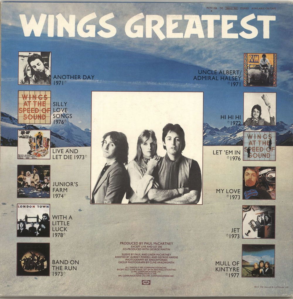 Paul McCartney and Wings Wings Greatest + Poster UK vinyl LP album (LP record)