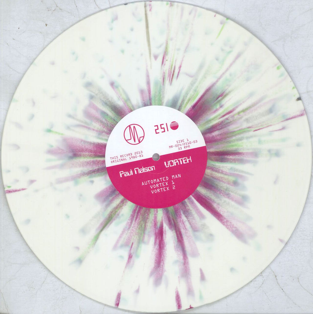 PAUL NELSON Vortex - White/Colour Splatter - 180 Gram US vinyl LP album (LP record) 6K4LPVO826093