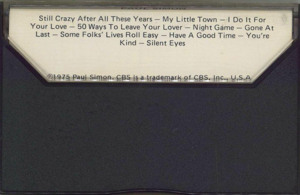 Paul Simon Still Crazy After All These Years UK cassette album