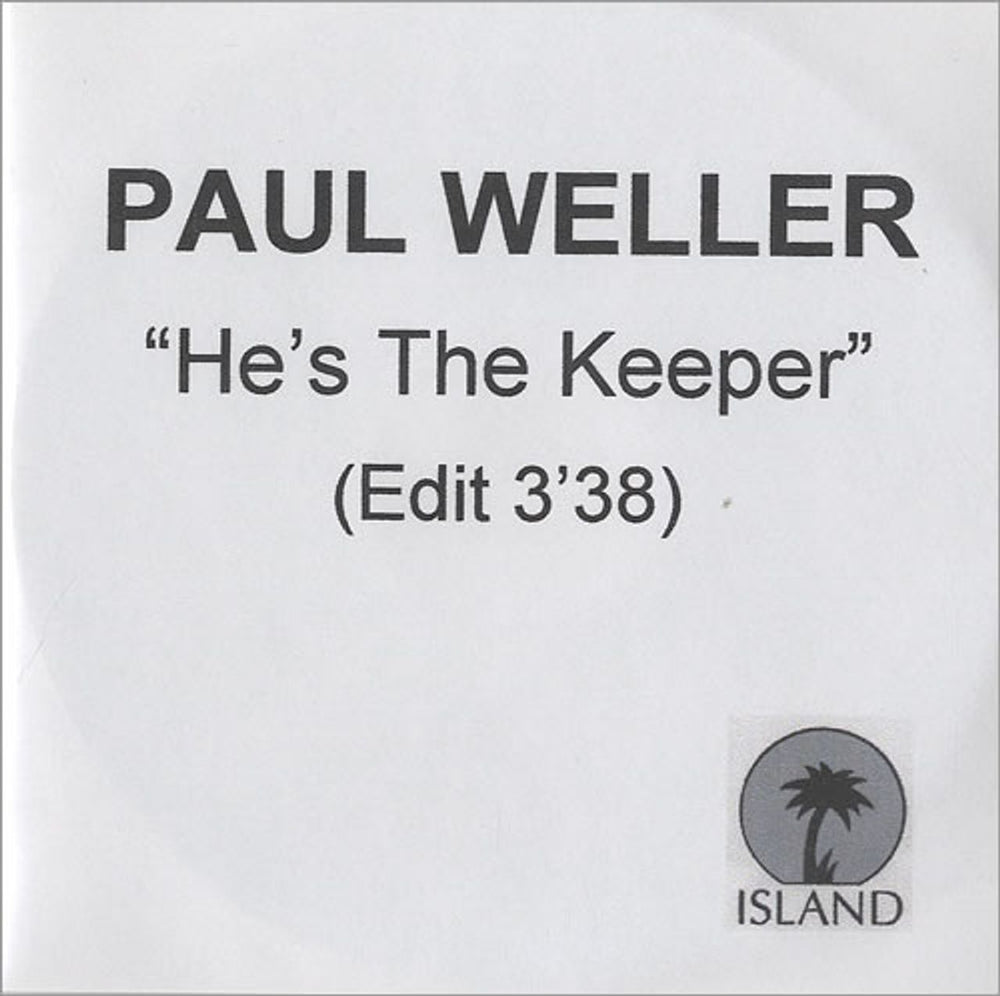 Paul Weller He's The Keeper - Edit Version UK Promo CD-R acetate CD ACETATE