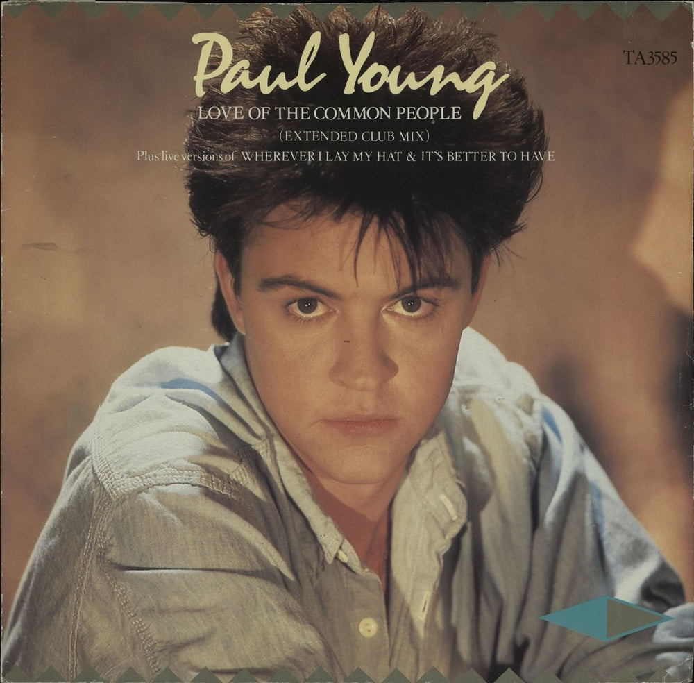 Paul Young Love Of The Common People UK 12" vinyl single (12 inch record / Maxi-single) TA3585