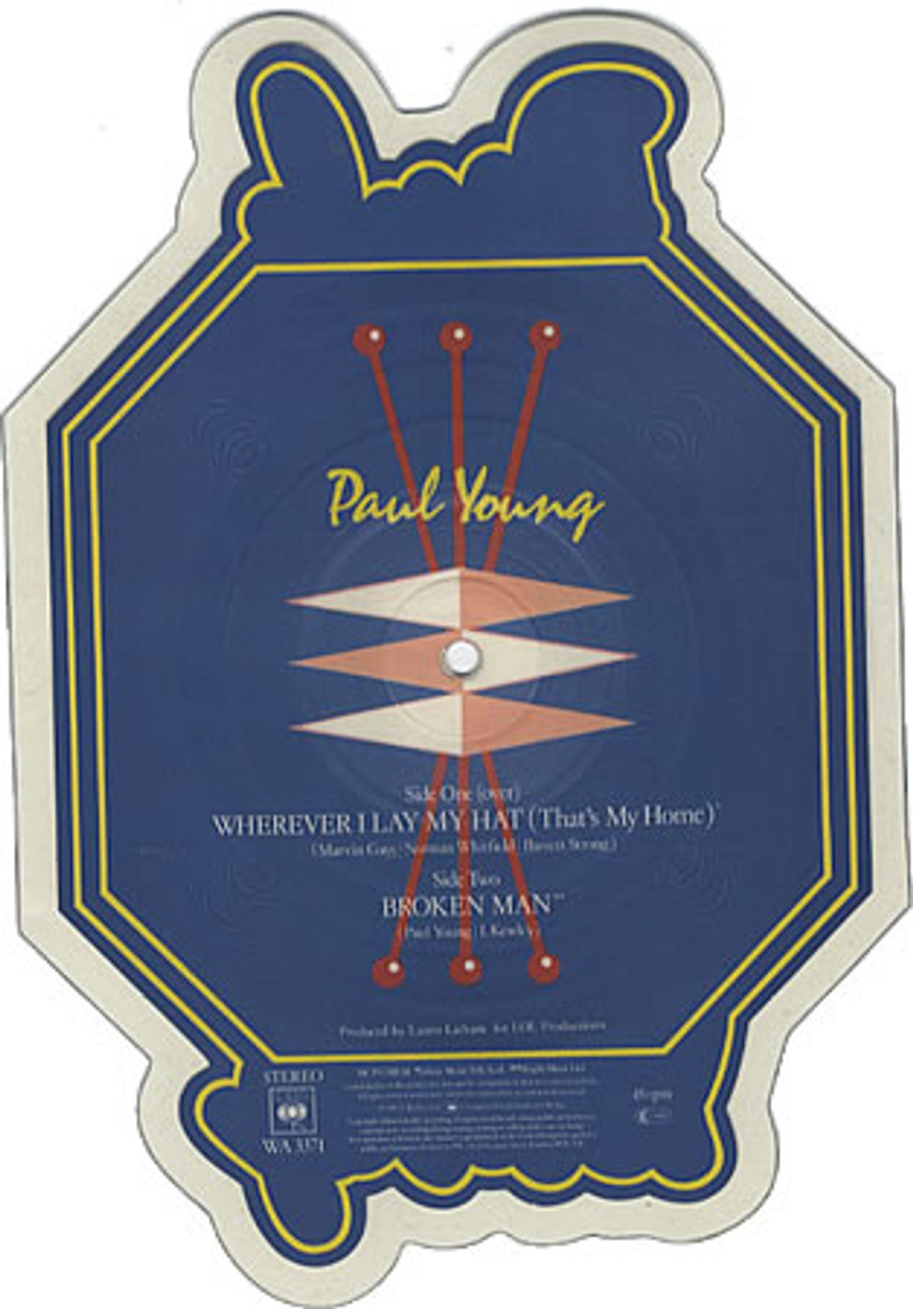 Paul Young Wherever I Lay My Hat UK Shaped picture disc — RareVinyl.com