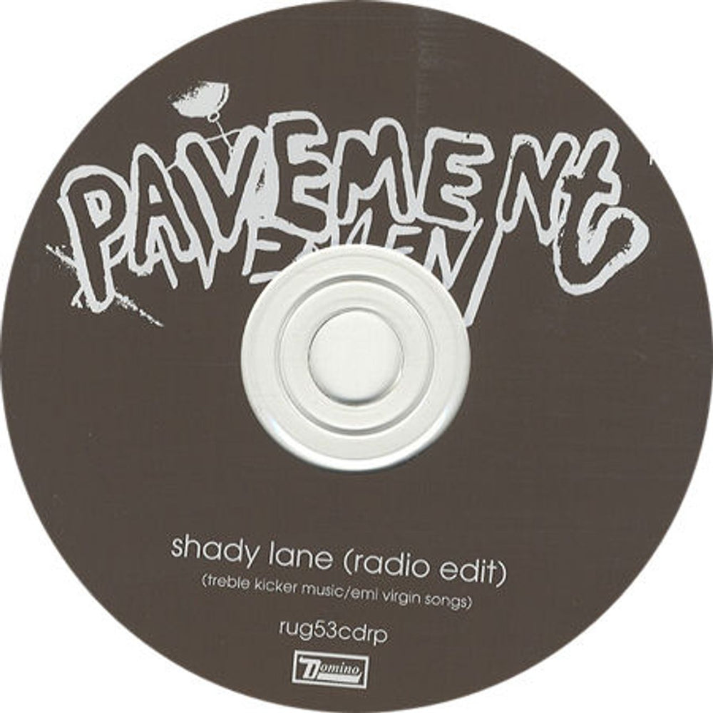 Pavement Shady Lane UK Promo CD single (CD5 / 5") RUG53CDRP