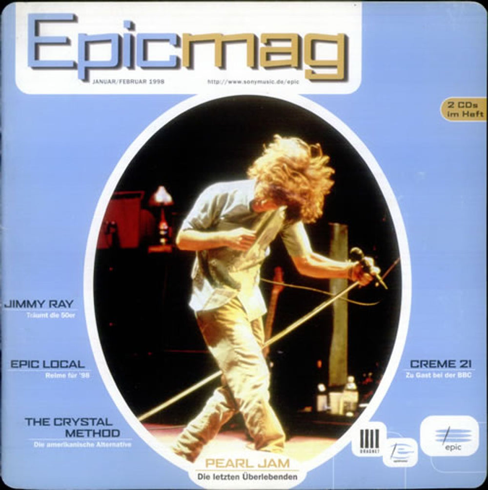 Pearl Jam Given To Fly - Epic Mag German Promo 2 CD album set (Double CD) 2 X CD MAGAZINE