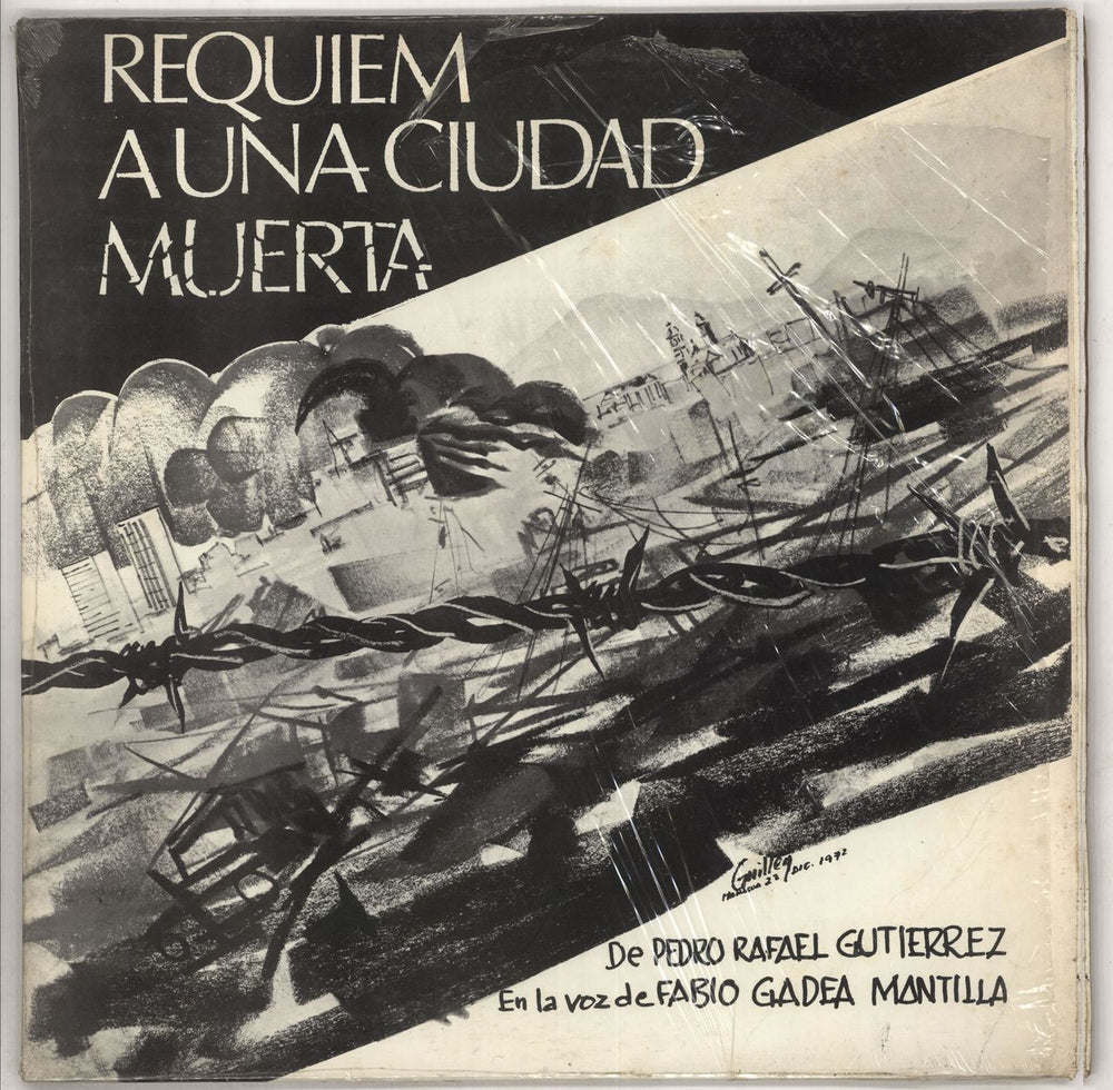 Pedro Rafael Gutierrez Requiem A Una Cuidad Muerta Nicaraguan vinyl LP album (LP record) 23-12-72