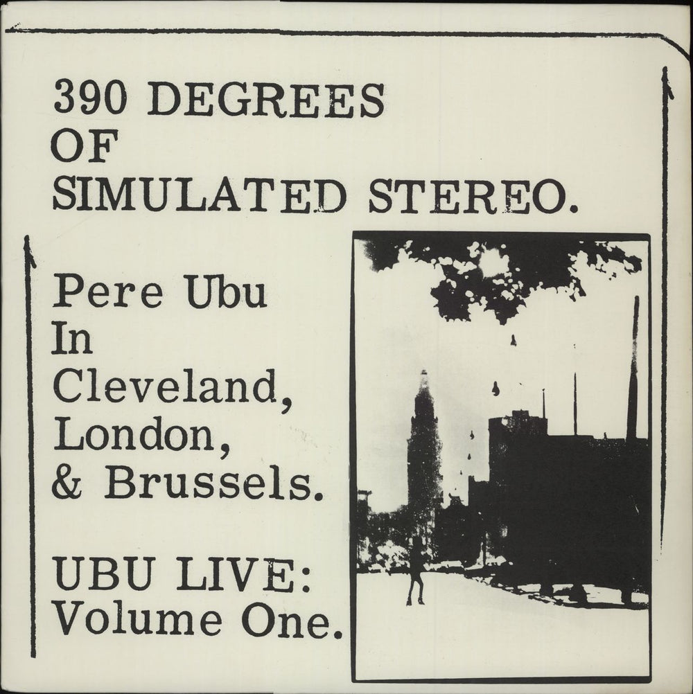 Pere Ubu 390 Degrees Of Simulated Stereo US vinyl LP album (LP record) ROUGHUS10