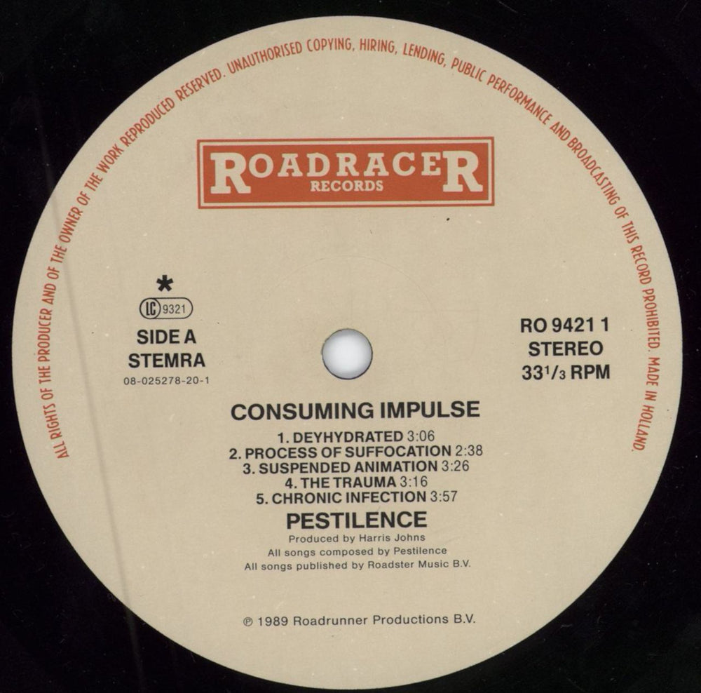 Pestilence Consuming Impulse Dutch vinyl LP album (LP record) P45LPCO784825