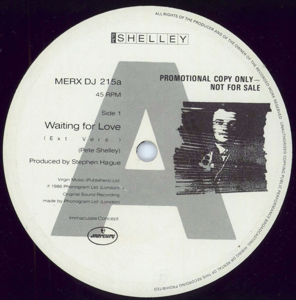 Pete Shelley Waiting For Love UK 12" vinyl single (12 inch record / Maxi-single) MERXDJ215