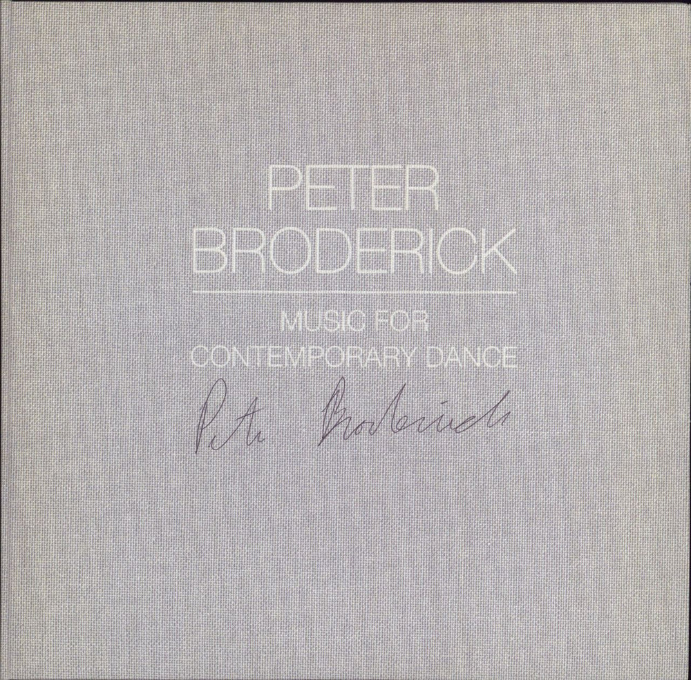 Peter Broderick Music For Contemporary Dance - Clear Vinyl - Signed UK 10" vinyl single (10 inch record) ERATP026LP