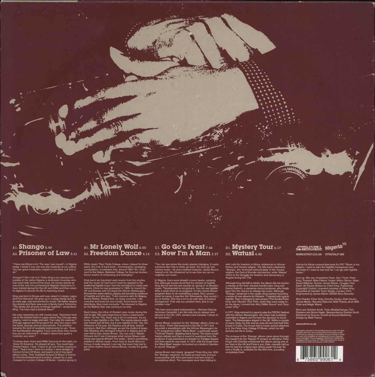 Peter King (African) Shango UK 2-LP vinyl record set (Double LP Album)