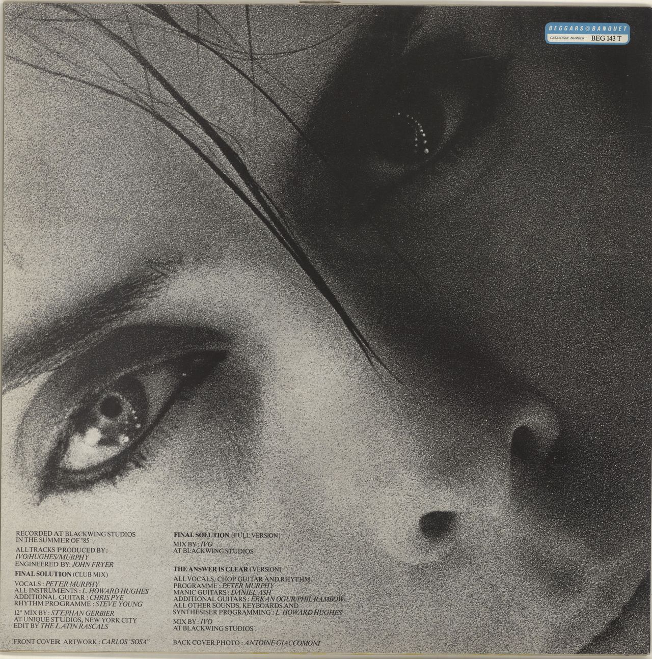 Peter Murphy Final Solution UK 12" vinyl single (12 inch record / Maxi-single)