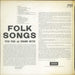 Peter Pears Folk Songs UK vinyl LP album (LP record)