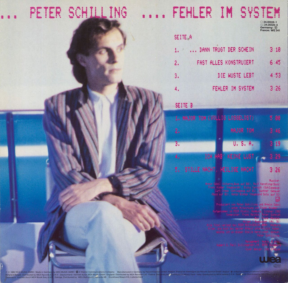 Peter Schilling Fehler Im System German vinyl LP album (LP record)