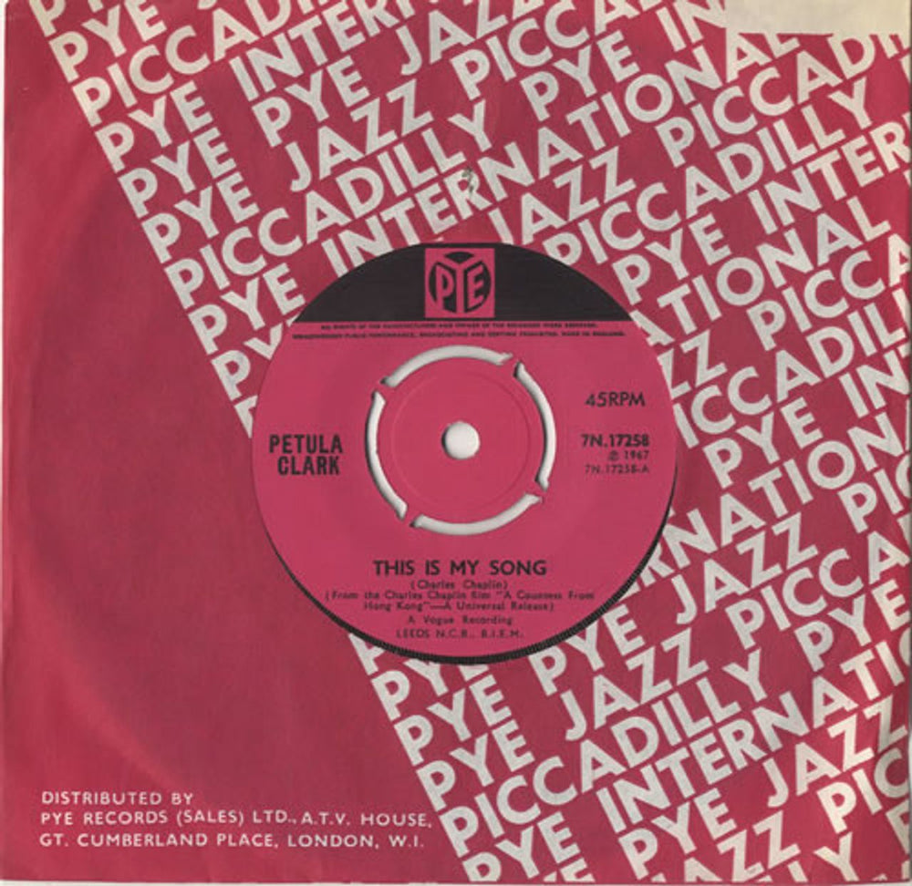 Petula Clark This Is My Song - 4pr UK 7" vinyl single (7 inch record / 45) 7N.17258