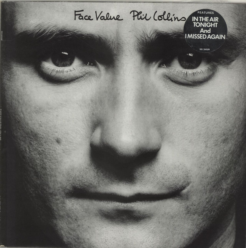 Phil Collins Face Value Australian vinyl LP album (LP record) SD16029