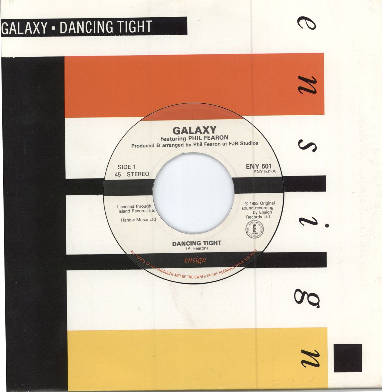 Phil Fearon & Galaxy Dancing Tight - Jukebox UK 7" vinyl single (7 inch record / 45) ENY501