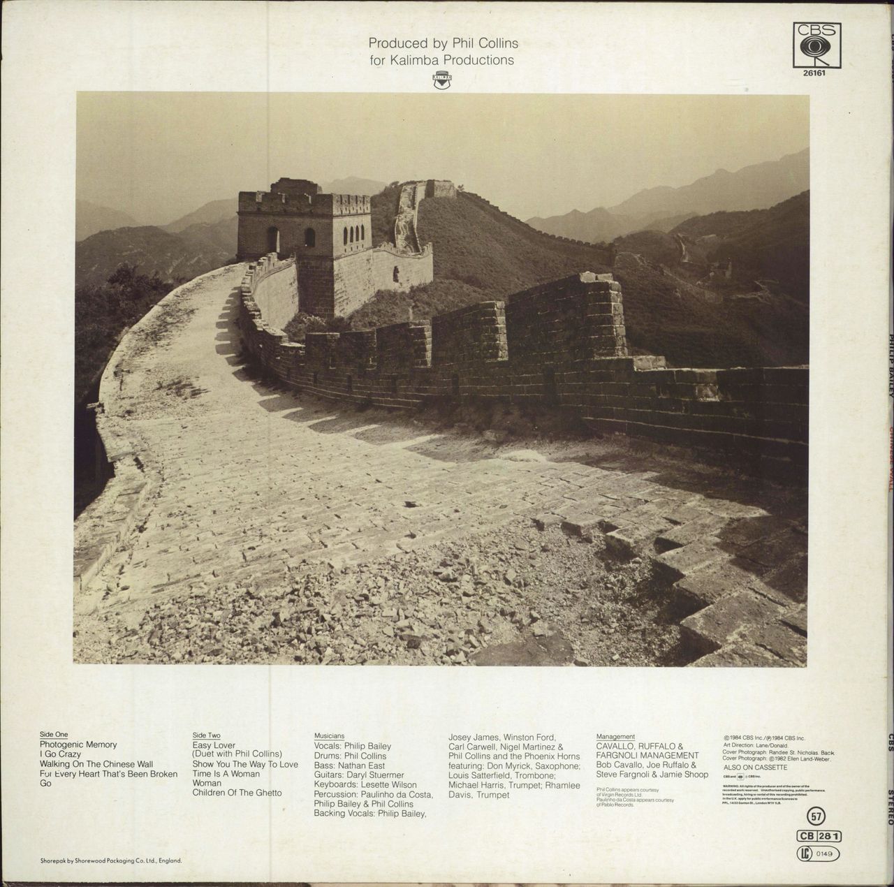 Philip Bailey Chinese Wall - Hype Stickered UK vinyl LP album (LP record)