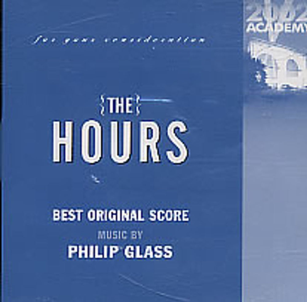 Philip Glass The Hours US CD-R acetate CD-R ACETATE