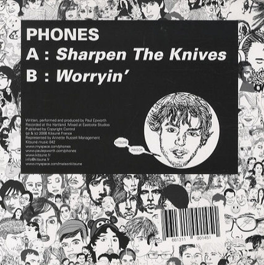 Phones Sharpen The Knives UK 10" vinyl single (10 inch record) KITSUNEMUSIC042