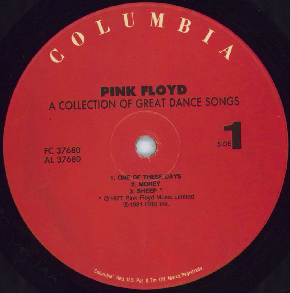 Pink Floyd A Collection Of Great Dance Songs US vinyl LP album (LP record) PINLPAC806775