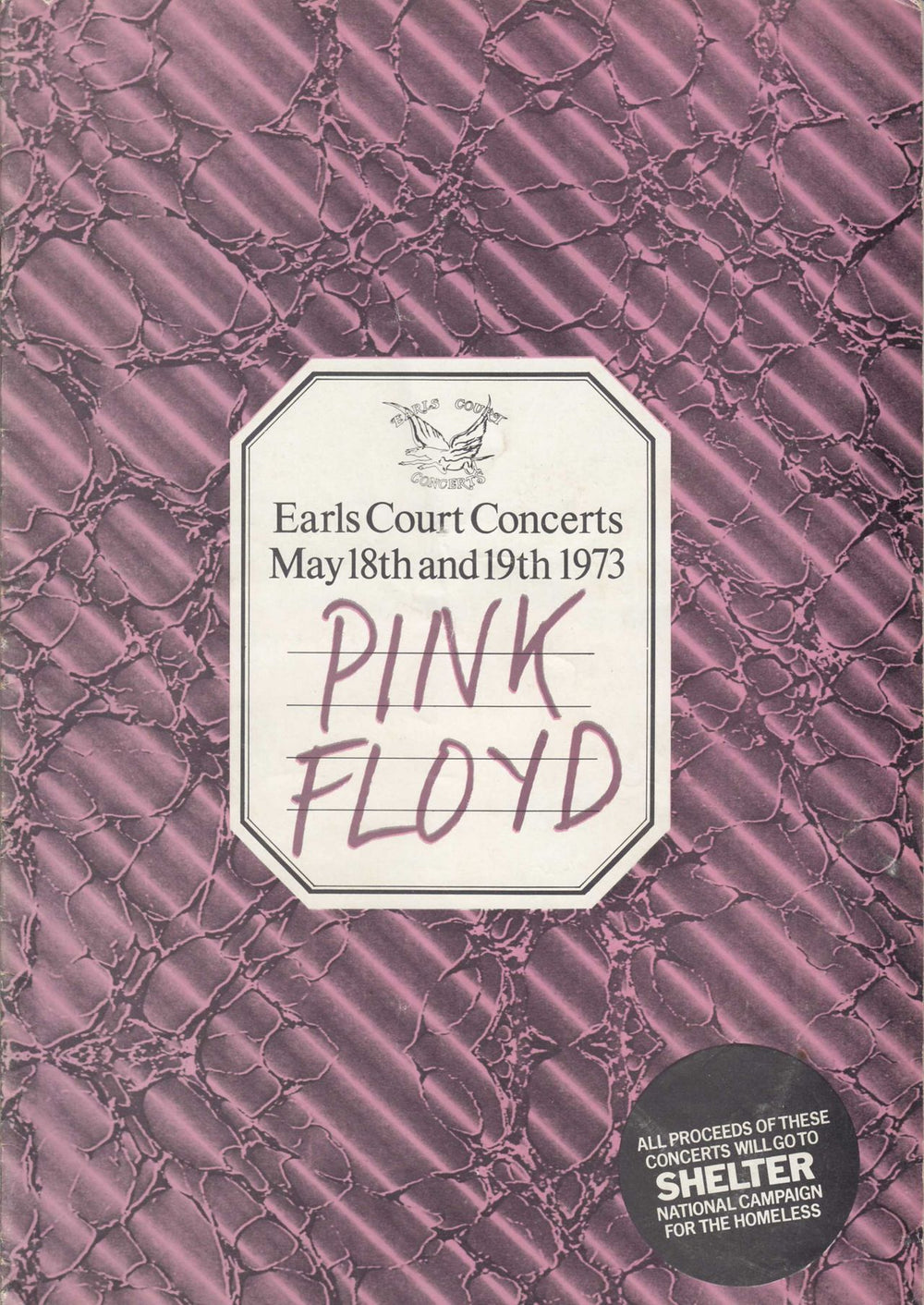 Pink Floyd Earls Court Concerts - May 1973 UK tour programme TOUR PROGRAMME