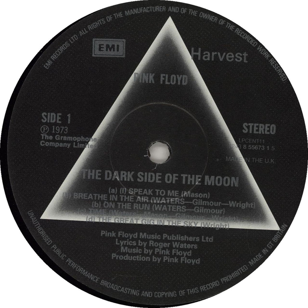 Pink Floyd The Dark Side Of The Moon - 180gm UK vinyl LP album (LP record) 724385567315