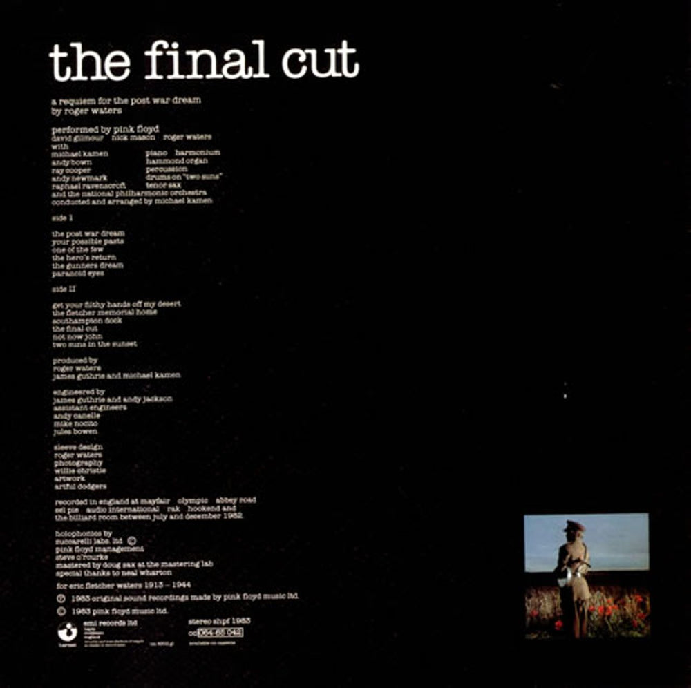 Pink Floyd The Final Cut - 2nd - Stickered UK vinyl LP album (LP record) PINLPTH518611