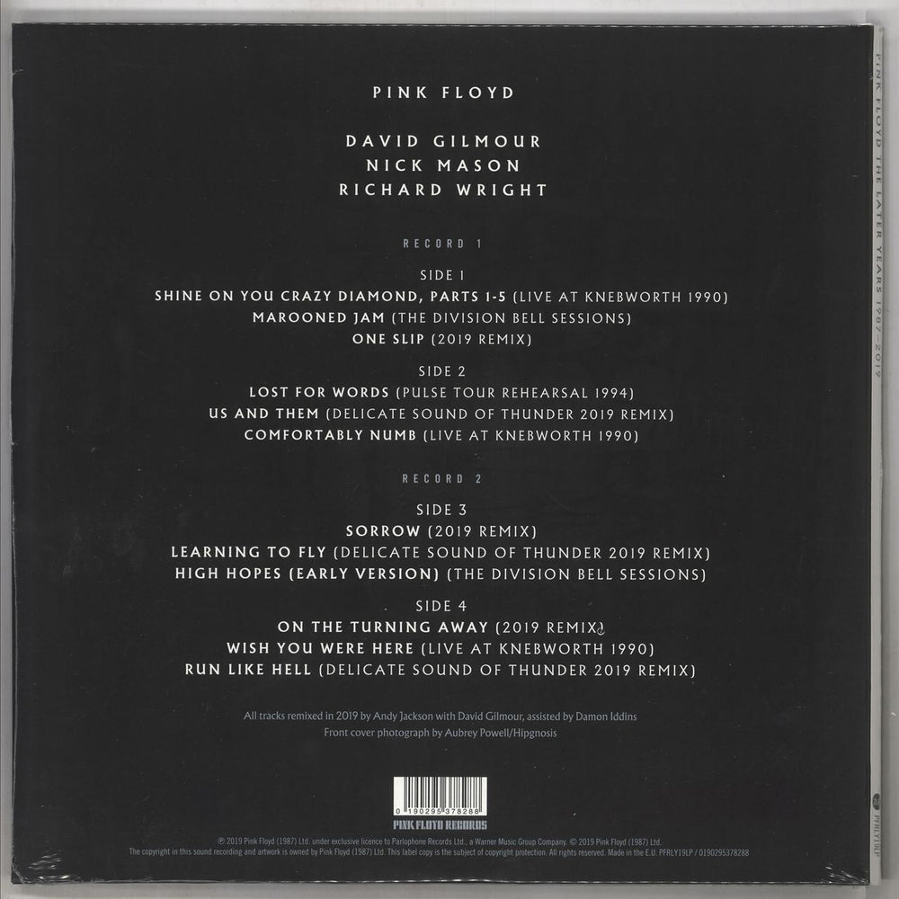Pink Floyd The Later Years 1987-2019 - 180gm Vinyl - Sealed UK 2-LP vinyl record set (Double LP Album) 190295378288