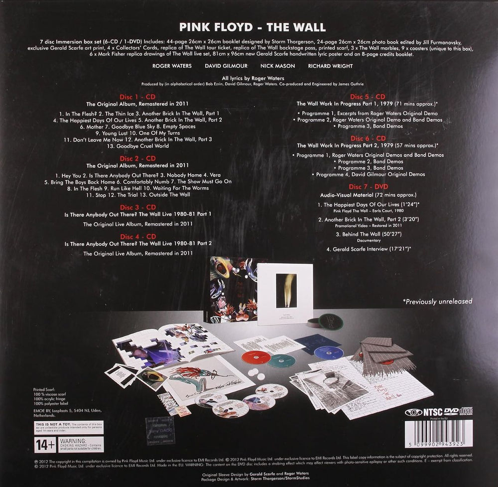 Pink Floyd The Wall [Immersion Edition] - 6-CD/1-DVD - Sealed UK CD Album Box Set 5099902943923