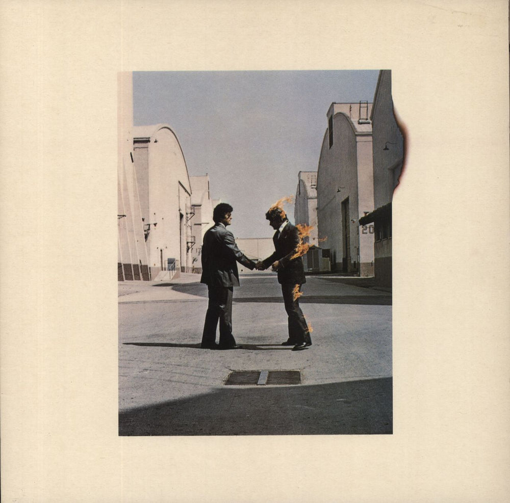 Pink Floyd Wish You Were Here - 2nd + Postcard UK vinyl LP album (LP record) SHVL814
